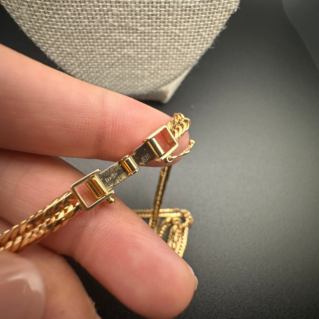 K18 Japan Gold - 12 Cut Necklace in Yellow Gold Settings (23.35g) size 18inches