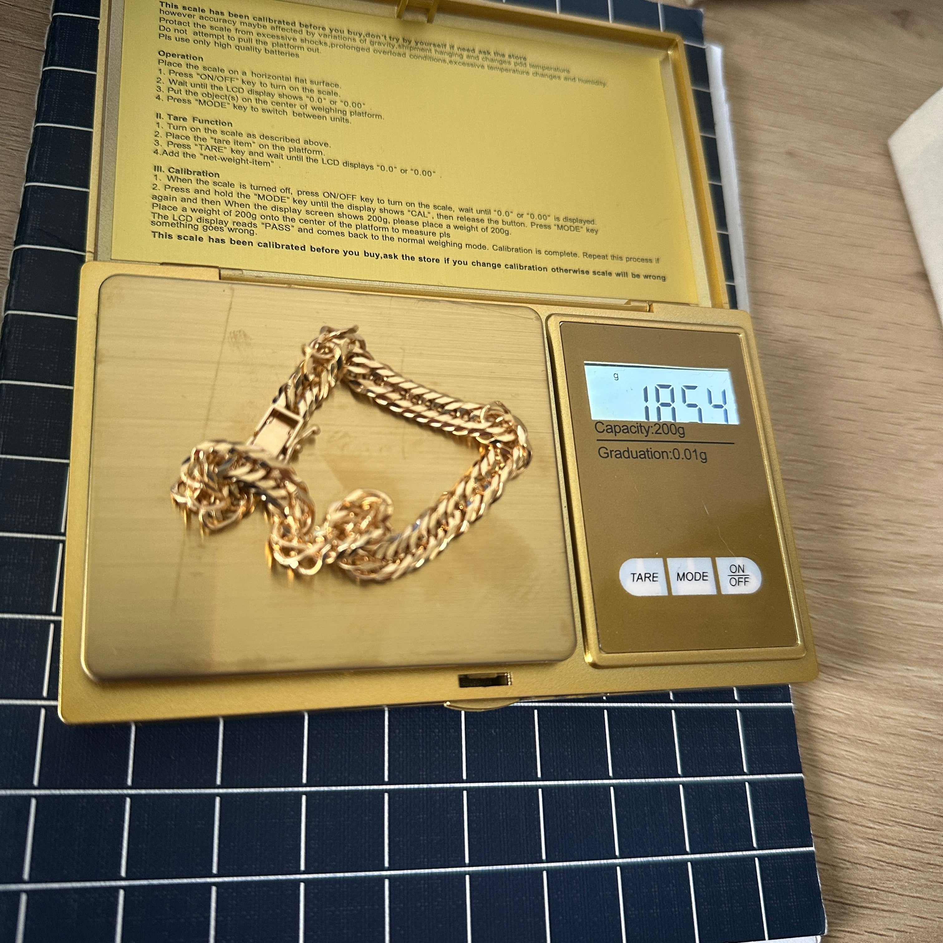 K18 Japan Gold - 12 Cut Bracelet in Yellow Gold Settings (18.54g) 17.5cm