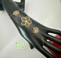 18k Gold - 2 in 1 Flower Bracelet and Ring in Yellow Gold Settings (5.23g) 16.5-18.5cm