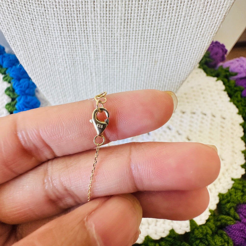 18k Gold - Cartier Inspired Necklace in Yellow Gold Settings (2.2g) size 18inches