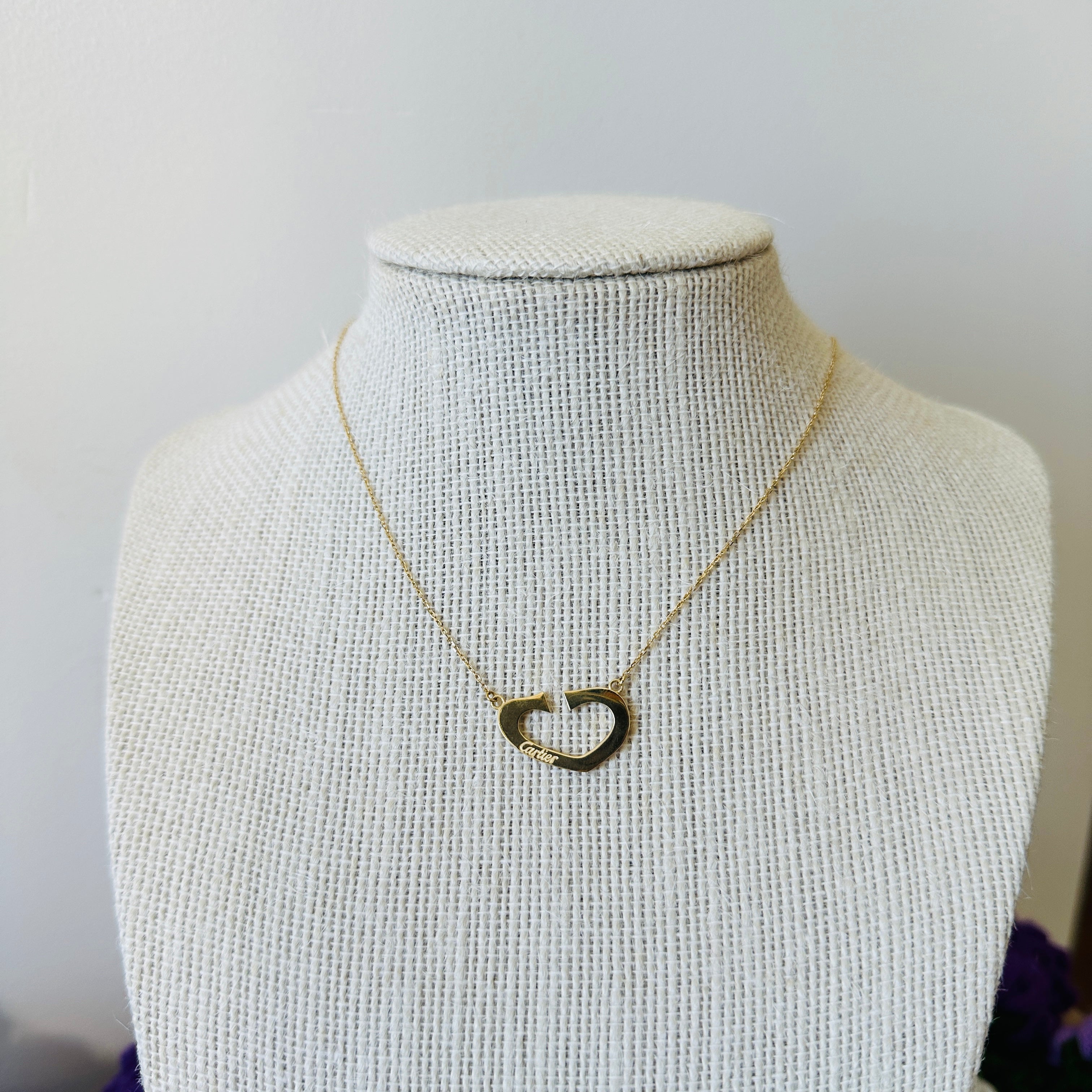 18k Gold - Cartier Inspired Necklace in Yellow Gold Settings (2.2g) size 18inches